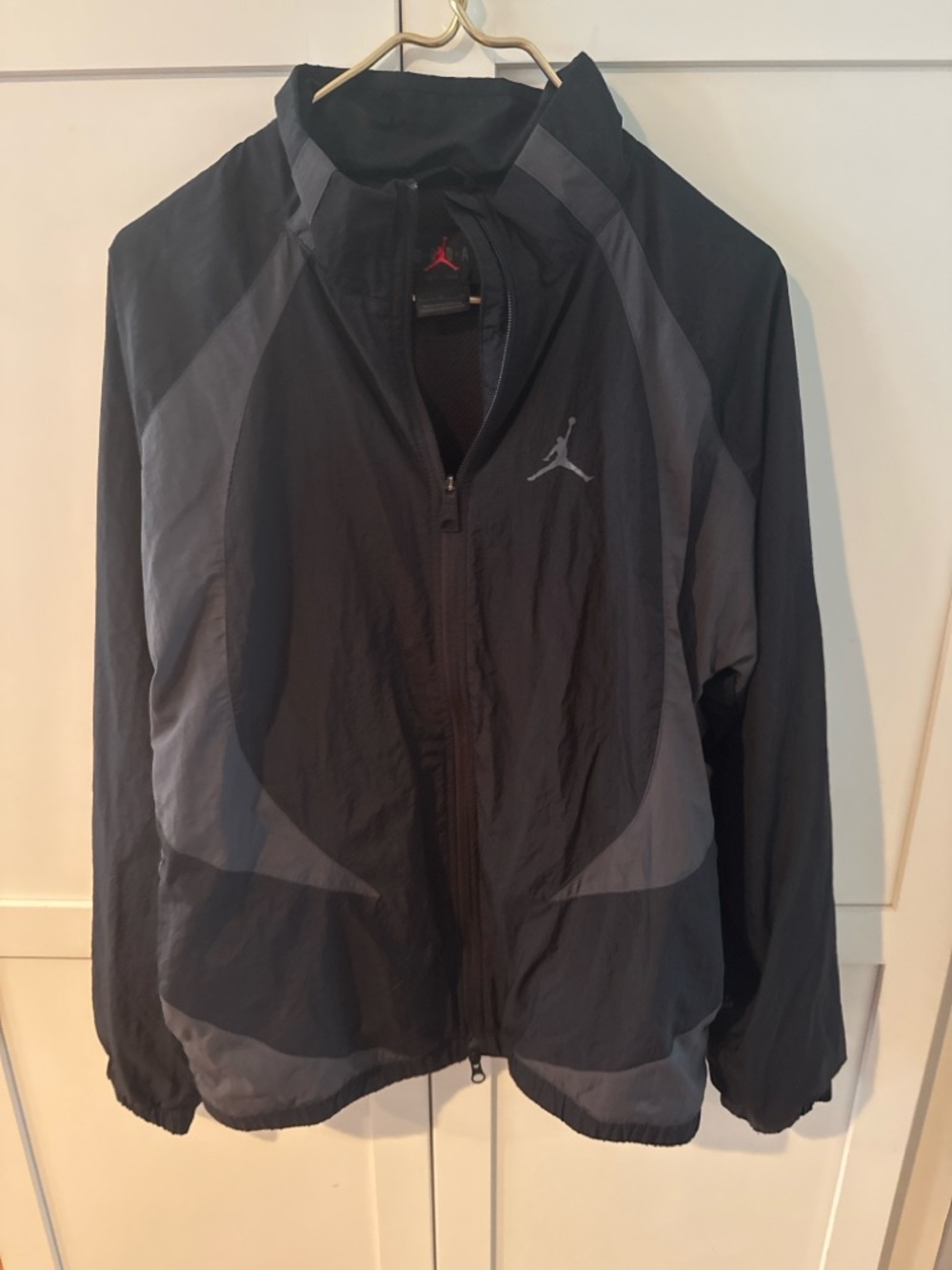 Nike Jordan Black and Gray Lightweight Windbreaker